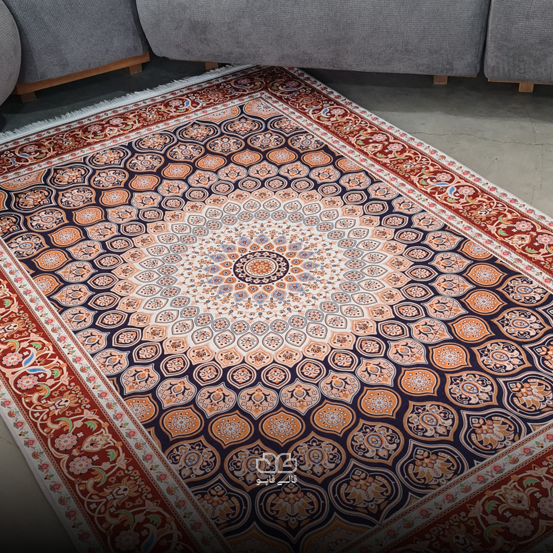 فرش چاپی طرح ابریشم